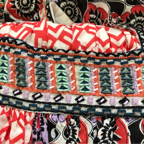 NWT Anthropologie Beaded & Embroidered Flutter Sleeve Mini Dress 8 - Picture 7 of 8